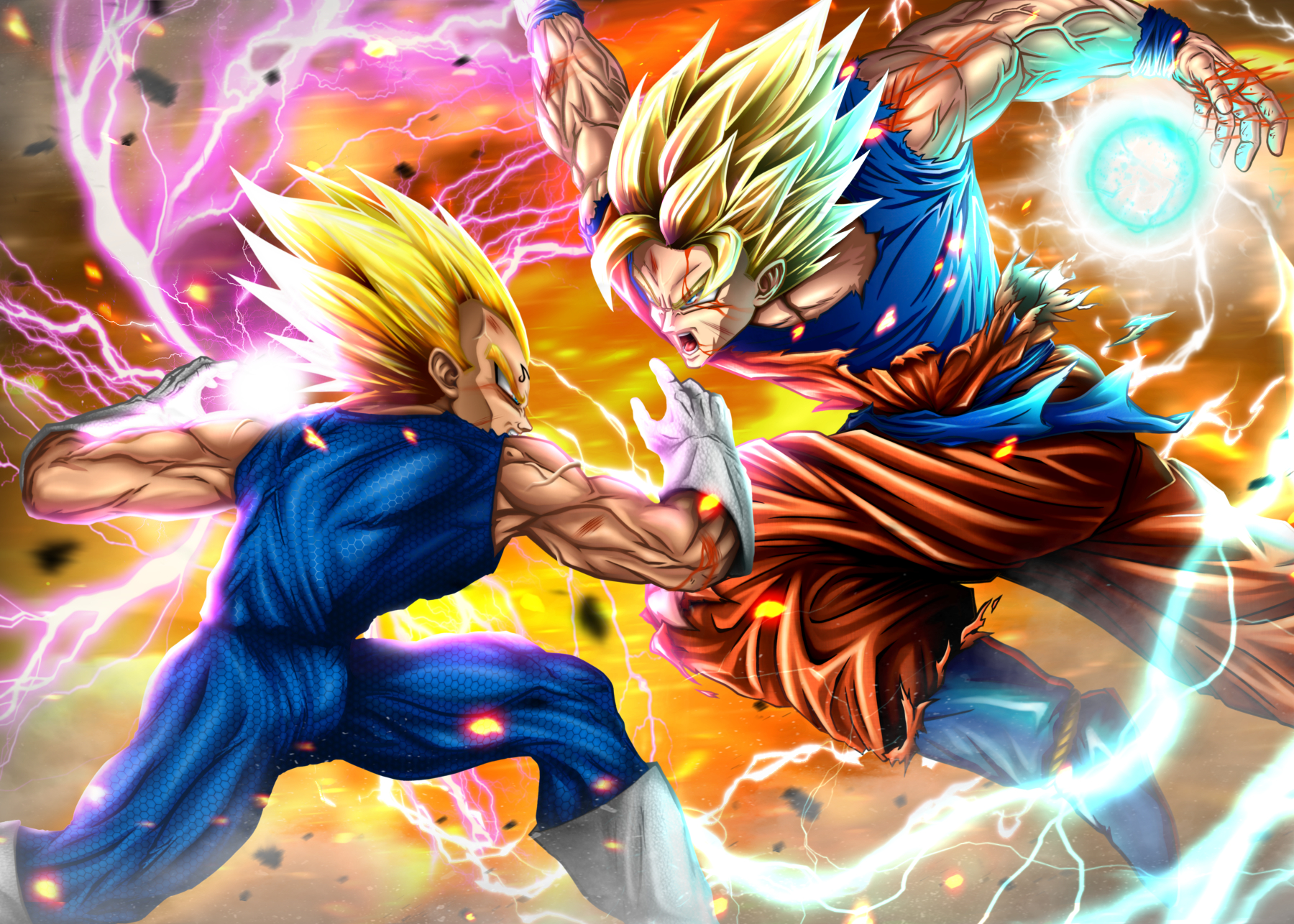 vegetat_ vs gokur GOKU SSJ2 vs MAJIN VEGETA - Imagen 1
