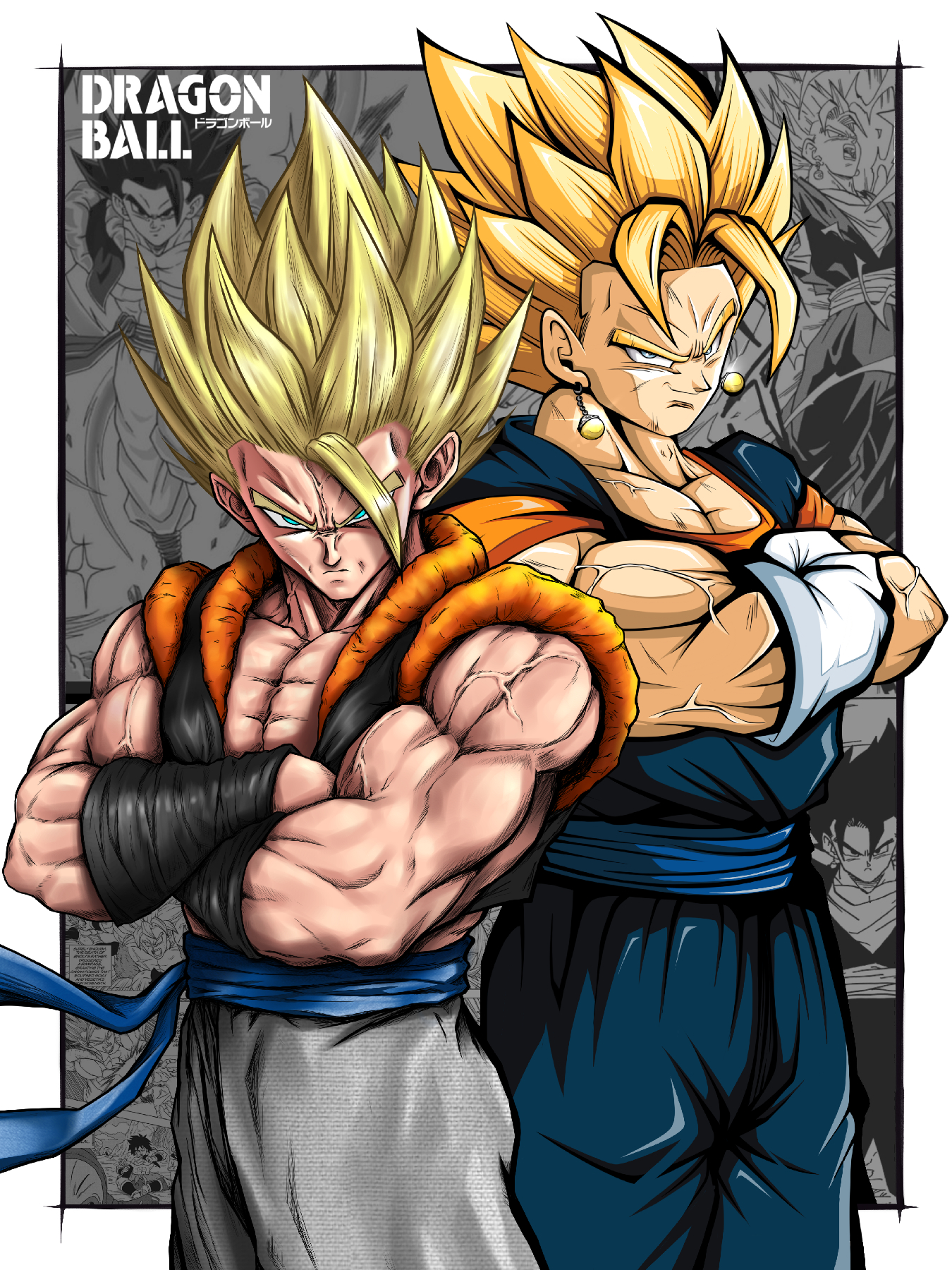 Ilustración23cccfffbbhtt Gogeta y Vegeto - Imagen 1